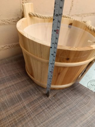 Cubo madera sauna