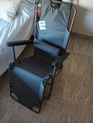 Silla Tumbona Playa Plegable Gris