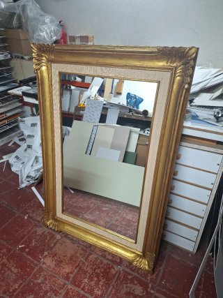 Espejo Antiguo Dorado 132x91cm