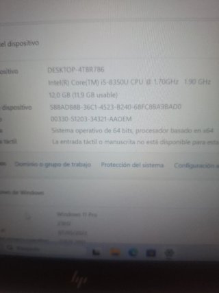 Portátil HP i5 Plata y Negro