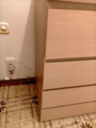 Cómoda Malm Ikea Tinte Roble Blanco
