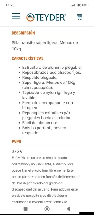 Silla de Ruedas Azul Plegable