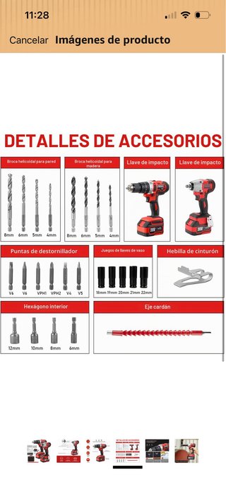 Llave de impacto inalámbrica 320 Nm