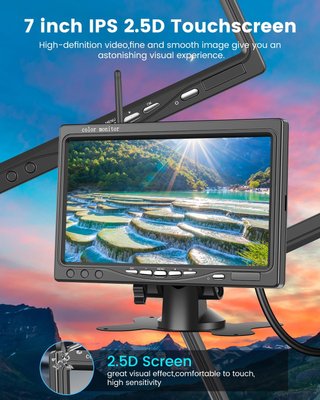 Kit Cámara Marcha Atrás Inalámbrica 7 HD 1080P