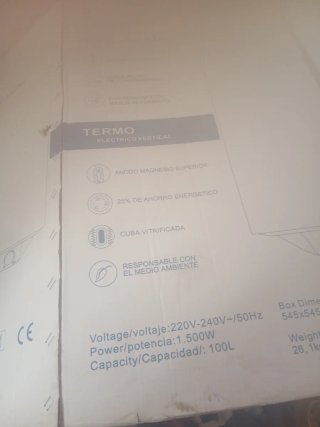 Termo Eléctrico 100L Nuevo