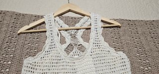 Vestido largo de punto beige
