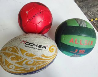 Lote 3 Pelotas: Rugby, Fútbol, Voleibol