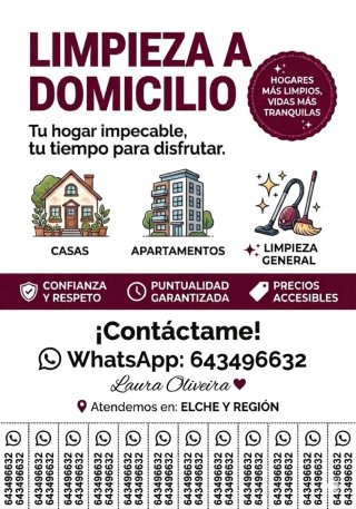 Limpieza a Domicilio por Horas - Pisos y Casas