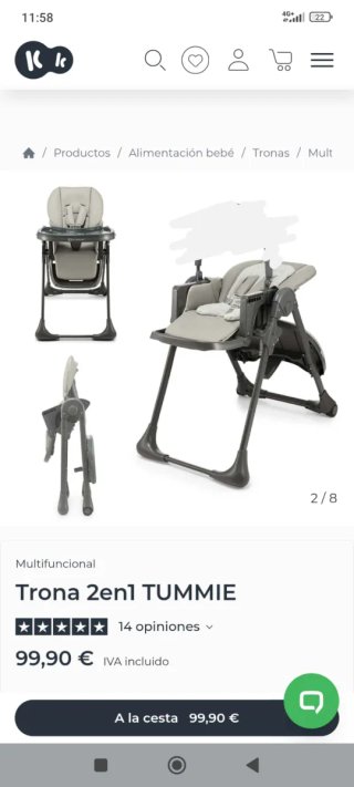 Trona Kinderkraft gris