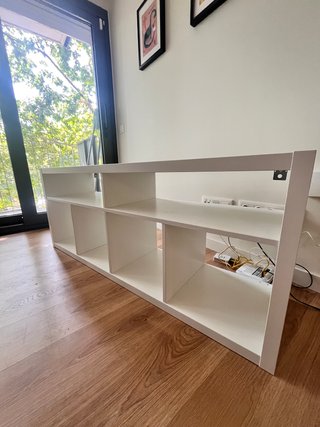 Mueble TV blanco 147x60 cm - ¡ARMADO!