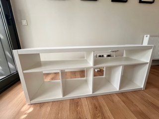 Mueble TV blanco 147x60 cm - ¡ARMADO!