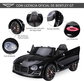 Coche Eléctrico Bentley Niños Negro