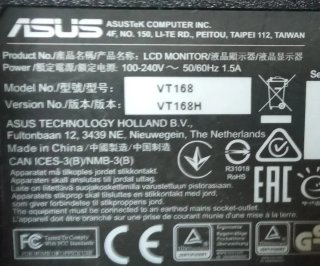Monitor Táctil ASUS Negro