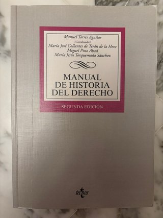 Manual de historia del derecho