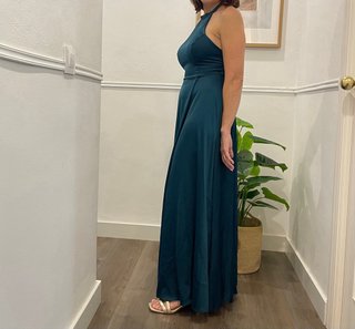 Vestido fiesta verde oscuro Talla S