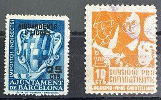 Guerra civil, coleccion de sellos y viñetas.