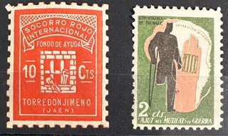 Guerra civil, coleccion de sellos y viñetas.