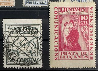 Guerra civil, coleccion de sellos y viñetas.