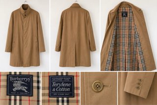 Burberrys Vintage Gabardina Beige Hecho en England