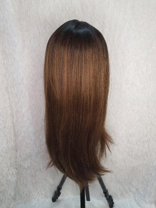 Peluca Degradada Rubio Oscuro 55cm - ¡Nueva!