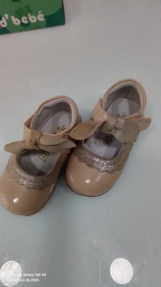 Zapatos niña lazo glitter piel