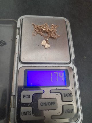 Cadena y colgante oro 9k