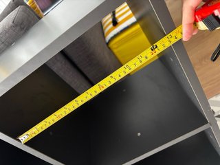 Estantería modular gris, creo que era de Ikea