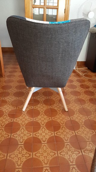 Sillón relax patchwork con taburete POCO USO