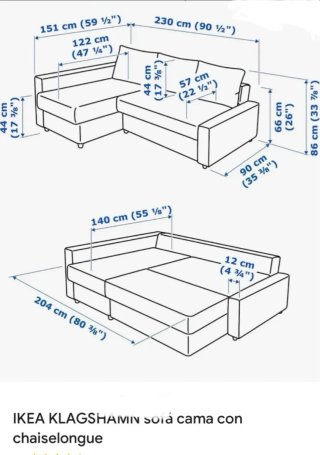 Sofá Cama Ikea Gris Tela