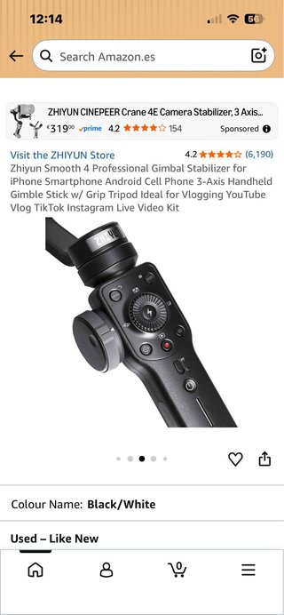 Zhiyun Smooth 4 Estabilizador Gimbal