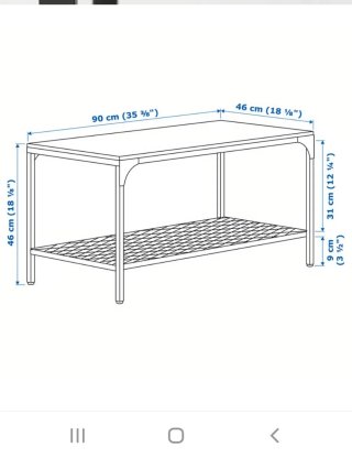 Mesa de centro madera y metal