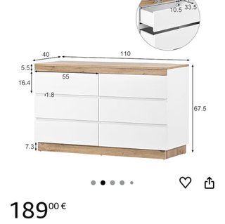 Cómoda Dormitorio Nórdico ”leer descripción”