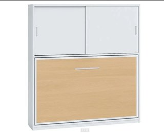 CAMA ABATIBLE CON ARMARIO SUPERIOR NOVA.