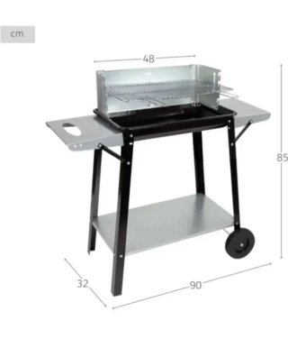 Barbacoa para  carbón AKTIVE Nueva 90x32x85cm