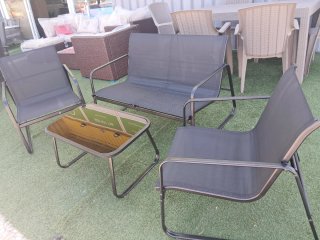 Conjunto Muebles Jardín Terraza Negro