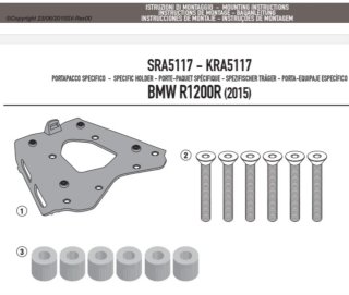Soporte Baúl Givi Monokey motos BMW mod. R/RS