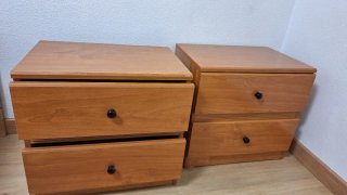 Mesitas de noche de madera (2 unidades)