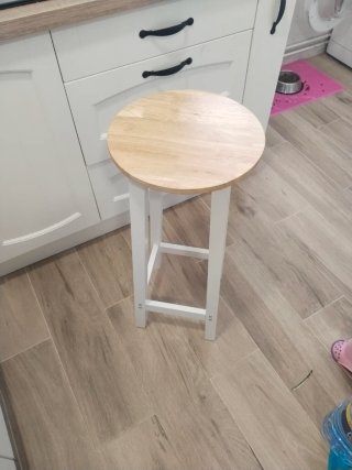 Dos Taburetes45 alto cocina madera y metal