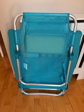 Tumbona plegable playa azul