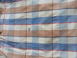 Camisa Lacoste manga corta cuadros hombre