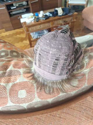 Peluca color castaño con mechas - Nueva