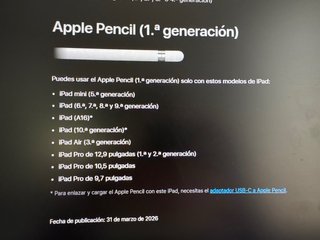 Apple Pencil 1ª Gen + adaptador