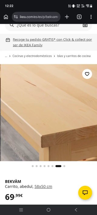Carrito de cocina IKEA BEKVÄM abedul