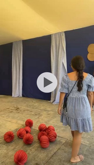 Cortinas y paños para caseta de feria,