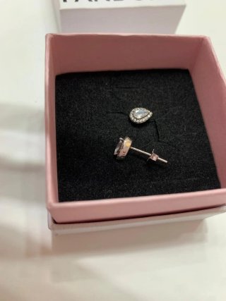 Pendientes Pandora Gota Brillantes Plata