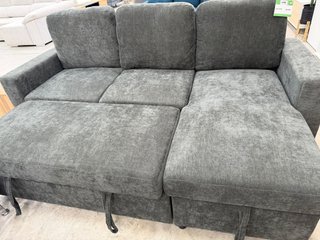 Chollo!Sofá Cama Gris con Arcón en gris