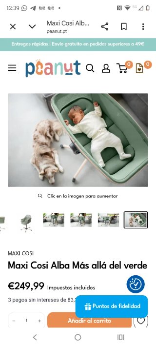 Maxi Cosi Alba Moisés + Trona