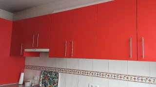 Muebles de cocina rojos