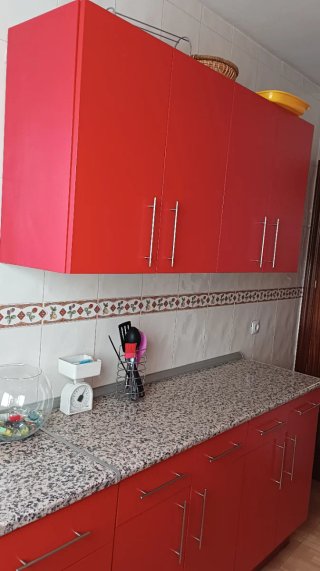 M. de cocina rojos incluido  horno Vitro lavavaji