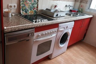 M. de cocina rojos incluido  horno Vitro lavavaji